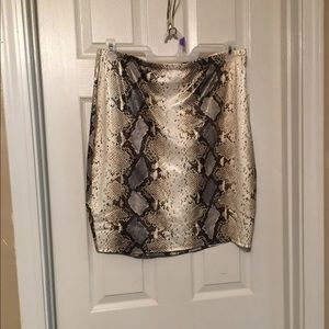 Fashionova snakeskin print pencil skirt